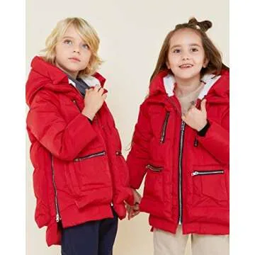 Stylish Orolay Children's Hooded Puffer Jacket Red