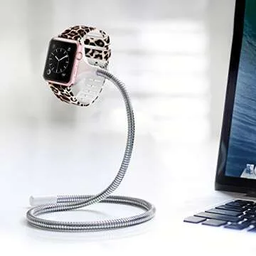 Lwsengme Compatible with Apple Watch Band 38mm 40mm 42mm 44mm, Soft Silicone Replacment Sport Bands Compatible with iWatch Series 5,Series 4,Series 3,Series 2,Series 1 (Leopard print -6, 38MM/40MM)