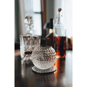 Golf Whiskey Glasses - Set of 2 - Unique, Handmade, Durable, and Fun Golf Drinking Accessories 10 Ounces Each and Handmade with Robust Packaging (2 Glasses, Not Personalized)