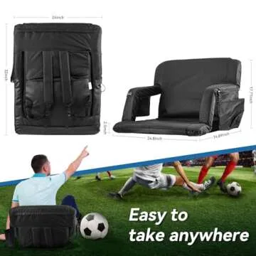 Heated Stadium Seat with Massage & Power Bank