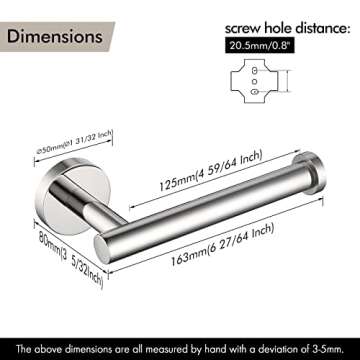 KES Toilet Paper Holder | SUS 304 Stainless Steel | Rustproof & Stylish