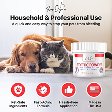 Evo Dyne Styptic Powder for Pets | Quick Blood Stop Powder