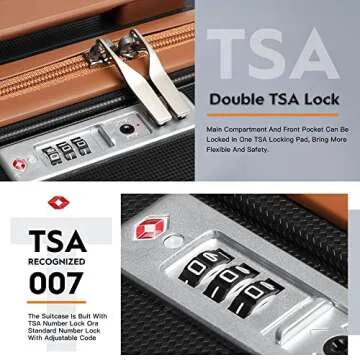 Joyway 5 Piece Luggage Sets, Lightweight Rolling Hardside Carry On and Checked Suitcase with TSA Lock and Spinner Wheels for Women and Men Travel Baggage Black