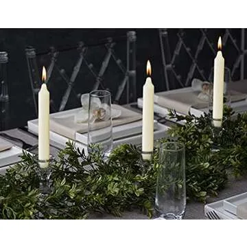 BOLSIUS Ivory Household Candles Bulk Pack 45 Count - Unscented Dripless 7 Inch Dinner Candlesticks - 6+ Hours Burn Time - Premium European Quality - Consistent Smokeless Flame - 100% Cotton Wick