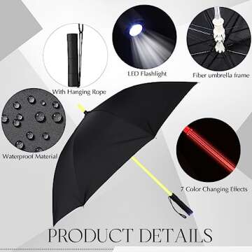 Sanwuta Color Changing LED Umbrella - Stylish & Fun