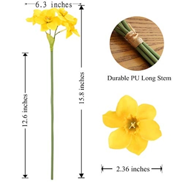 Buy Vibrant Decpro 12Pcs Artificial Daffodils Flowers Online