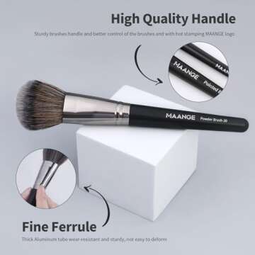 MAANGE Makeup Brushes 29 Pcs Makeup Kit, Premium Synthetic Foundation Powder Concealers Eye shadows Blush Brush Make up Brushes Set (Black, 29 Piece Set)