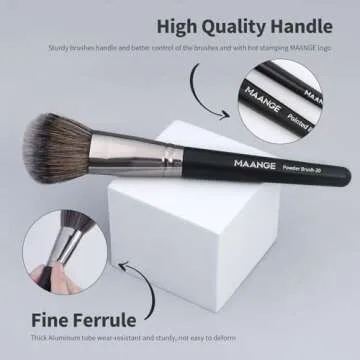 MAANGE Makeup Brushes 29 Pcs Makeup Kit, Premium Synthetic Foundation Powder Concealers Eye shadows Blush Brush Make up Brushes Set (Black, 29 Piece Set)