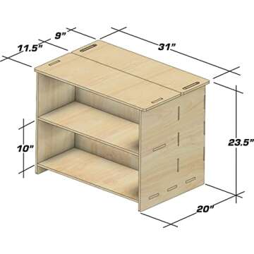 Bush Acres Montessori with Hidden Storage - Montessori Wooden Furniture – Nursery Gift – Woodens...