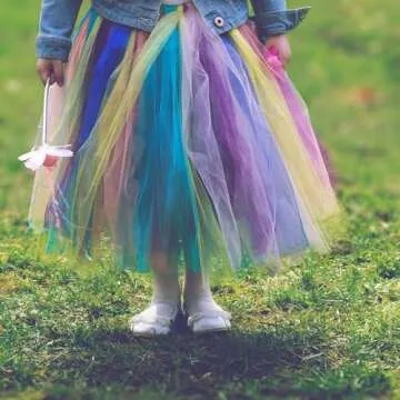 BBTO Organza Voile Fabric 16 Feet Rainbow Color Ideal for Crafts