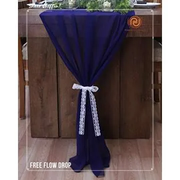 Parfair Dessin 10ft Navy Blue Table Runner for Elegant Events