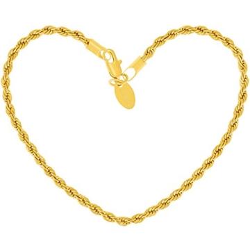 Elegant 3mm Gold Plated Ankle Bracelet for Women & Men