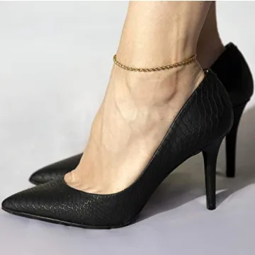 Elegant 3mm Gold Plated Ankle Bracelet for Women & Men