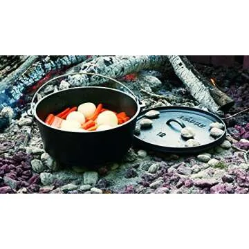 Lodge 8 QT Pre-Seasoned Cast Iron Camp Dutch Oven