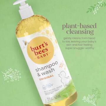 Baby Shampoo & Wash, Burt's Bees Tear Free Soap, Natural Baby Care, Original, 21 Ounce (Packaging Ma...