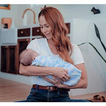 Comfy Cubs Muslin Swaddle Blankets (Pack of 4) - 47” x 47”, Soft Cotton Baby Blanket Set, Large ...