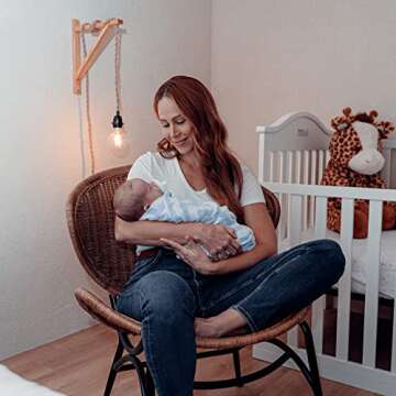 Comfy Cubs Muslin Swaddle Blankets (Pack of 4) - 47” x 47”, Soft Cotton Baby Blanket Set, Large Swaddling Wraps for Newborns - Self-Soothing Baby Swaddle - (Blue)