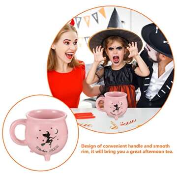 ABOOFAN Witches Brew Cauldron Mug Cauldron Mug Ceramic Drinkware Halloween Party Decoration Supplies...
