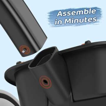 SEREED Colorful Lighting Toddler Tricycle for 2-5 Years Old Boys, Adjustable Seat&Handlebar Trike, R...