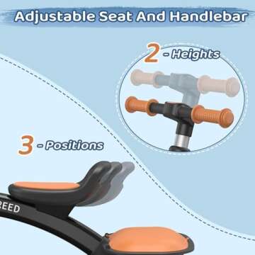 SEREED Colorful Lighting Toddler Tricycle for 2-5 Years Old Boys, Adjustable Seat&Handlebar Trike, Removable Basket, Birthday Gift Idea for Kids Ages 2+ (Black)