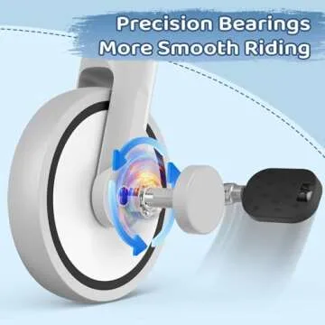 SEREED Colorful Lighting Toddler Tricycle for 2-5 Years Old Boys, Adjustable Seat&Handlebar Trike, Removable Basket, Birthday Gift Idea for Kids Ages 2+ (Black)