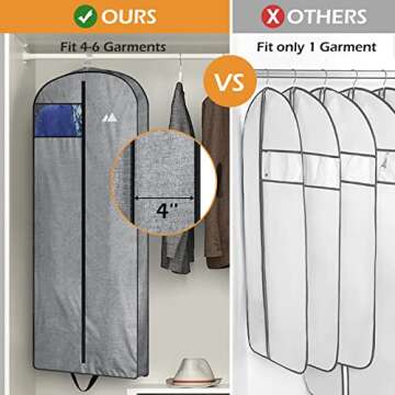 MISSLO Heavy Duty Garment Bag for Travel and Storage