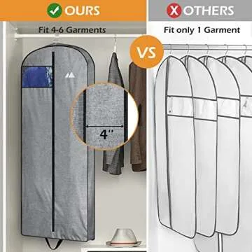 MISSLO Heavy Duty Garment Bag for Travel and Storage