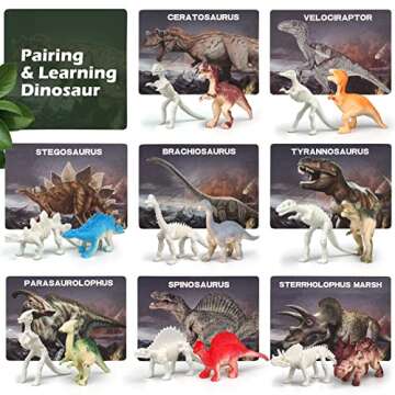 Woumserta Dinosaur Toys for Kids 3-5 5-7 8-12 Bones Dinosaur Eggs Digging Kit - Dino Easter Eggs Dig Kit with Fossil Dinosaur - Dinosaur Birthday Party Gift for Boys & Girls - Dinosaur Skeleton Toys