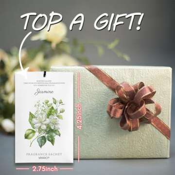 MYARO 12 Packs Scented Sachets for Drawer and Closet, Long-Lasting Sachets Bags Home Fragrance 6 Scents Option- Lavender, Rose, Jasmine, Ocean, Gardenia, Lily