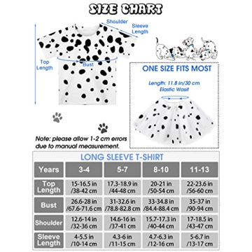 Dalmatian Dog Costume Set for Girls - 8 Pieces