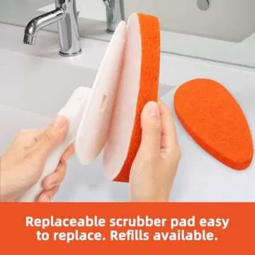 Qaestfy Floor Scrub Brush with Long Handle, Ajustable 62 Inch Handle, 2 Shower Bathtub Scrubber for Cleaning Bathroom Garage Kitchen Deck Tub Tile