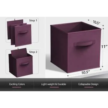 Sorbus Foldable Storage Cubes - Organize with Style
