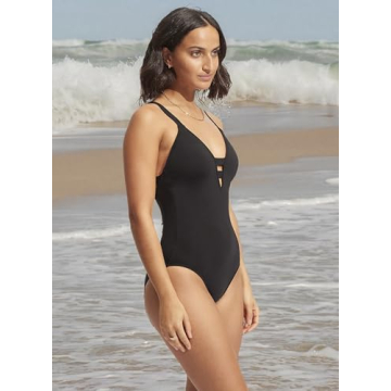 Stylish Seafolly Eco-Friendly Deep V Swimsuit for Women