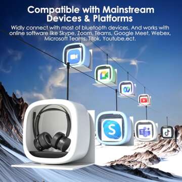 Wireless Headset with Noise Canceling Microphone