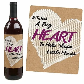 Teacher Appreciation Wine Bottle Labels - Set of 4