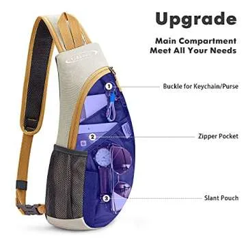G4Free Sling Bags Men and Women Shoulder Backpack - Compact Crossbody Chest Sling