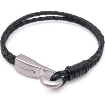 Men's Braided Leather Bracelet by Caputo & Co.