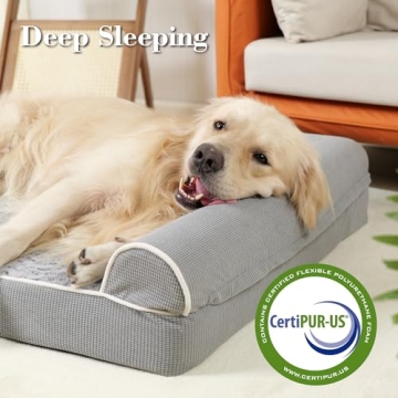 TJSOULER Waterproof Orthopedic Dog Bed for Large Dogs
