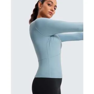 CRZ YOGA Women's Long Sleeve Crop Top for Every Workout