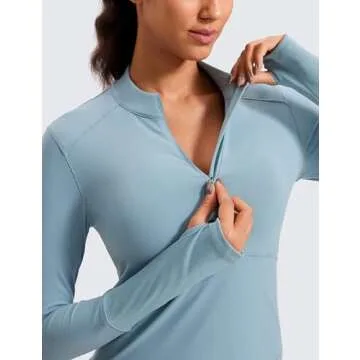 CRZ YOGA Women's Long Sleeve Crop Top for Every Workout