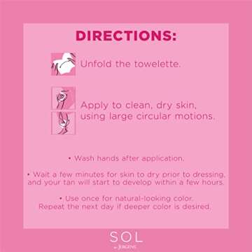 SOL Self Tanner Towelettes for Smooth, Natural Tans