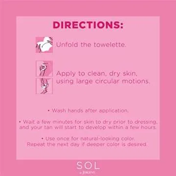 SOL Self Tanner Towelettes for Smooth, Natural Tans