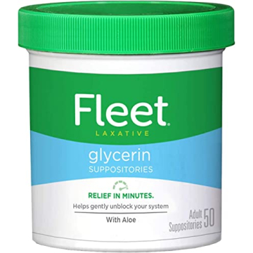 Fleet Adult Glycerin Suppositories 50-Count for Quick Relief