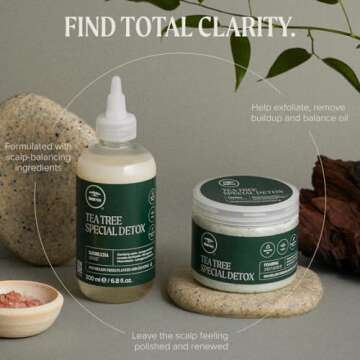 Tea Tree Special Detox Foaming Salt Scrub, Exfoliates, Refreshes Scalp, For All Hair Types, 6.5 oz.
