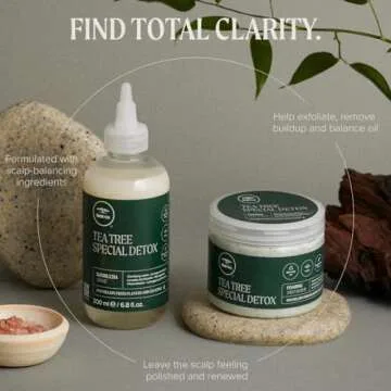 Tea Tree Special Detox Foaming Salt Scrub, Exfoliates, Refreshes Scalp, For All Hair Types, 6.5 oz.