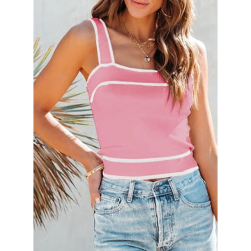 Dokotoo Camisole Tops for Women 2025 Summer Slim Fitted