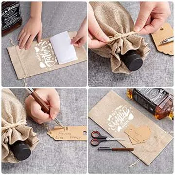 Buy Homum's 12Pcs Burlap Wine Bags - Perfect for All Occasions