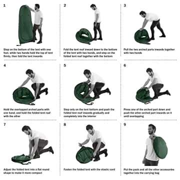 Pop Up Pod - Privacy Shower Tent, Dressing Room, or Portable Toilet Stall with Carry Bag for Camping, Beach, or Tailgate by Wakeman Outdoors (Green)