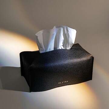 OLETHA Aesthetic Rectangle Tissue Box Cover – Style Your Space Elegantly