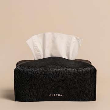 OLETHA Aesthetic Rectangle Tissue Box Cover for Home